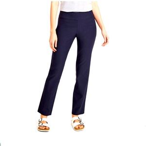 NIC+ZOE Wonderstretch Pull On Crop Pants In Navy Blue